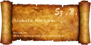Szokola Mariann névjegykártya